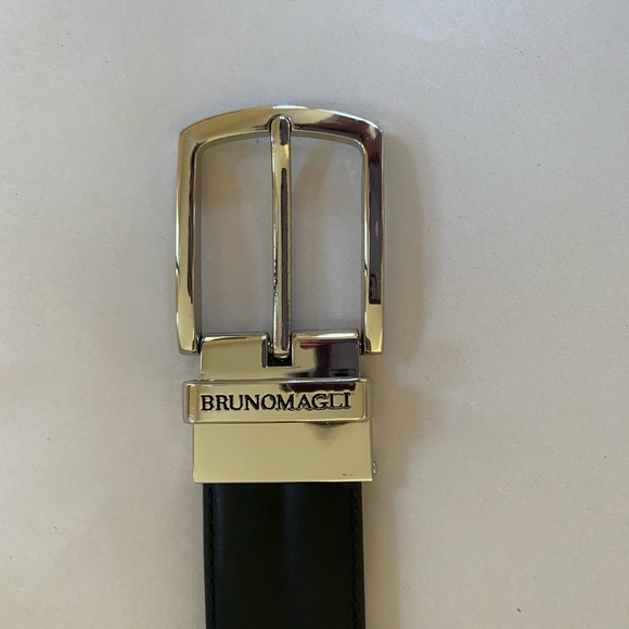 Bruno Magli Leather Belt Black and Brown Size 38 - Picture 2 of 7